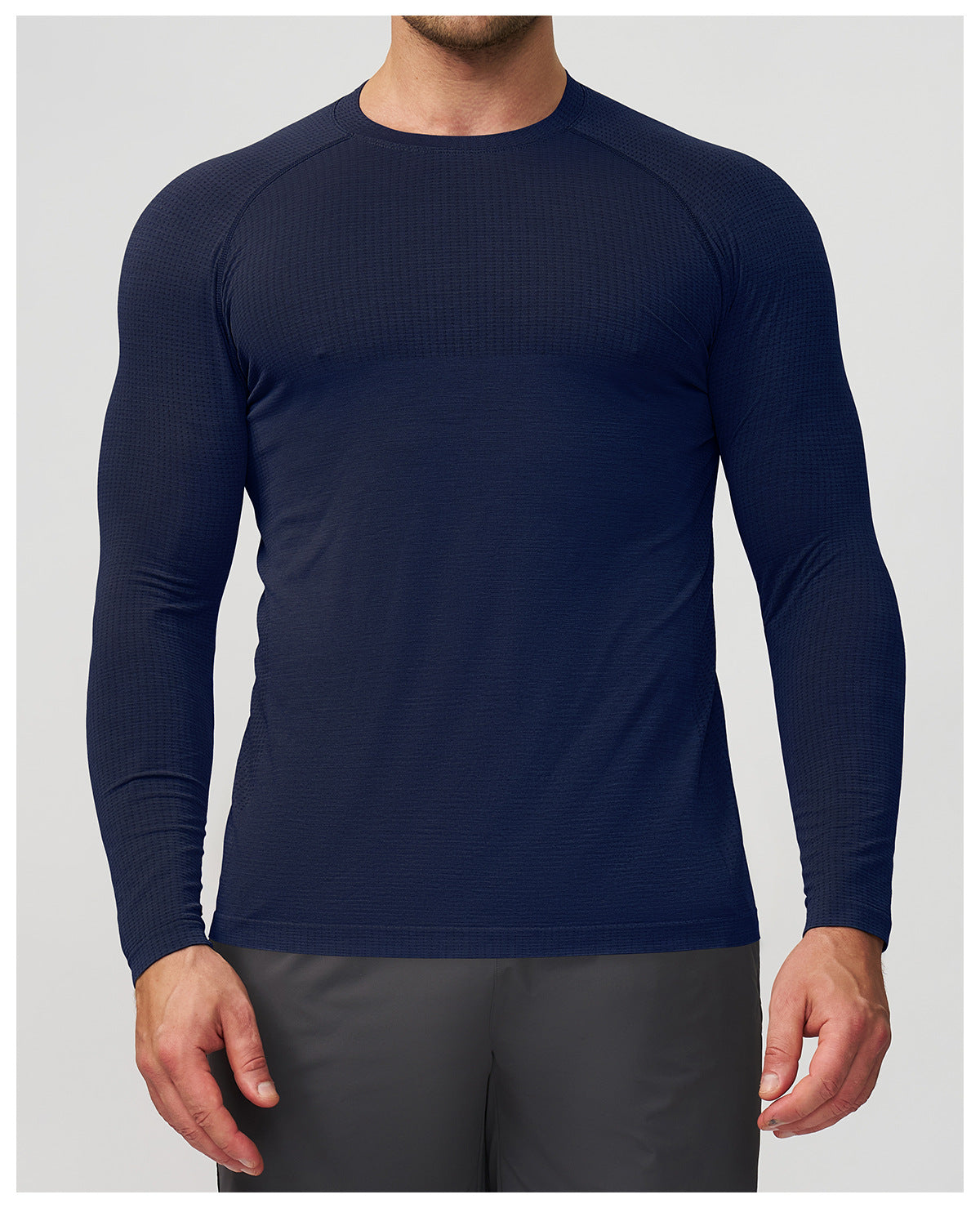 Men's Seamless Quick Dry Long Sleeve Training Shirt-thumbmail-32