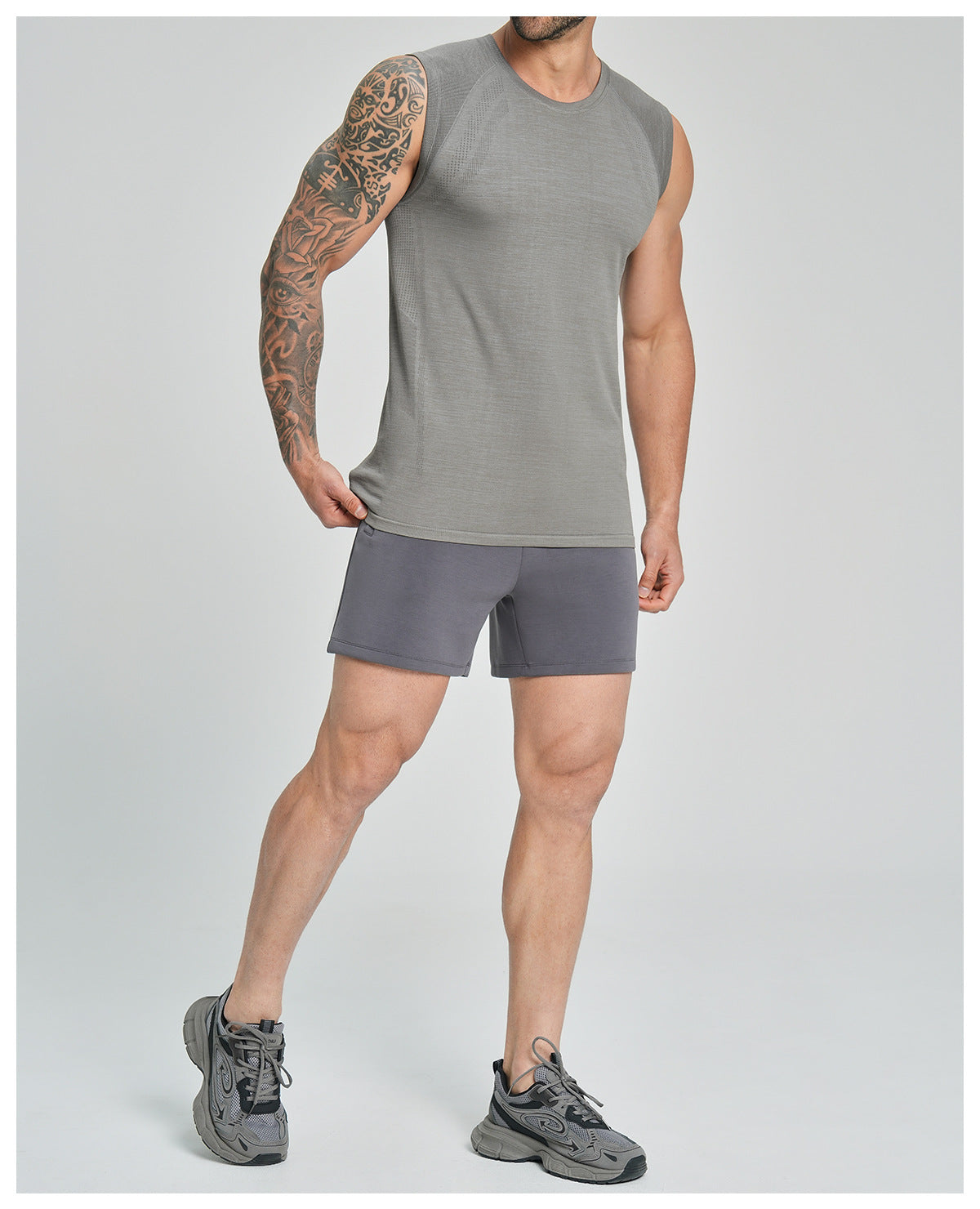 Men's Seamless Sleeveless Quick Dry Workout Tank-thumbmail-32