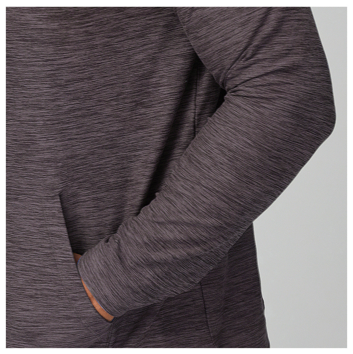 Men's Quarter Zip Hooded Long Sleeve Performance Shirt-thumbmail-32