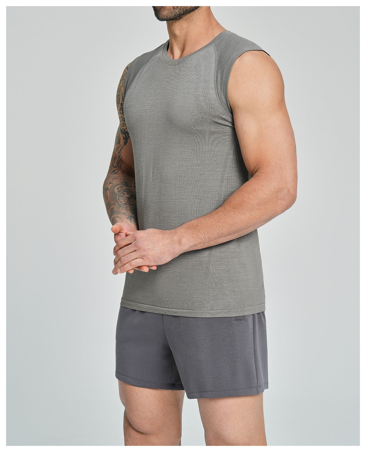 Men's Seamless Sleeveless Quick Dry Workout Tank-thumbmail-34