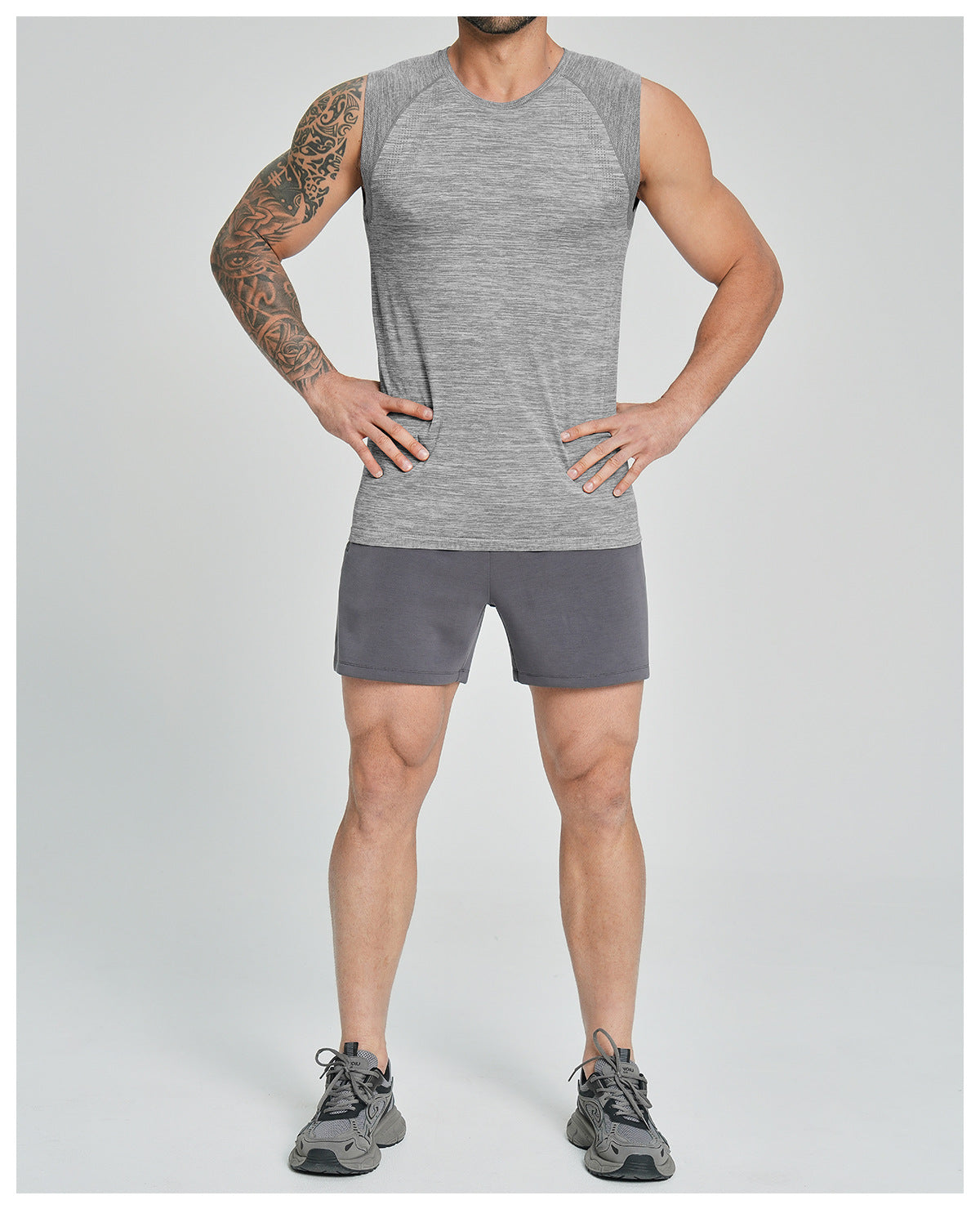 Men's Seamless Sleeveless Quick Dry Workout Tank-thumbmail-36