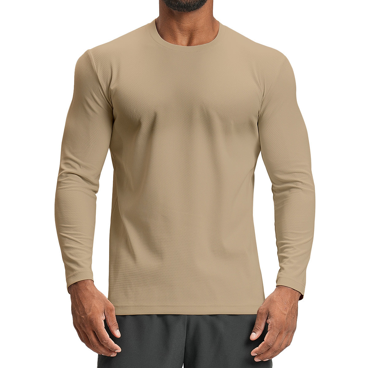 Men's Long Sleeve Breathable Athletic Shirt-thumbmail-6
