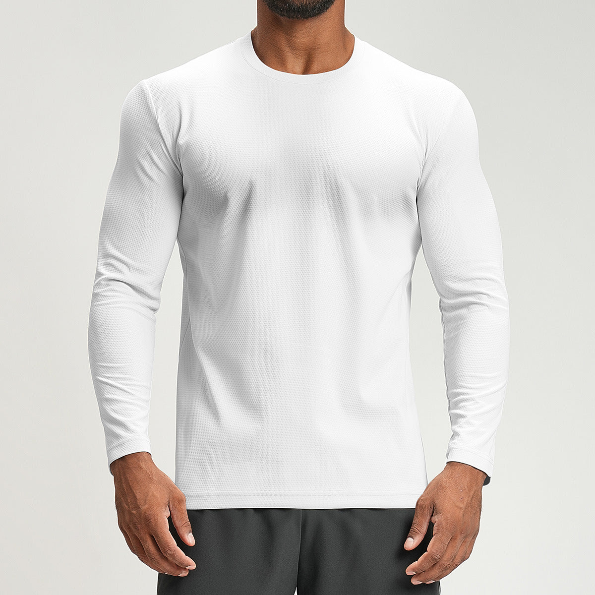 Men's Long Sleeve Breathable Athletic Shirt-thumbmail-10