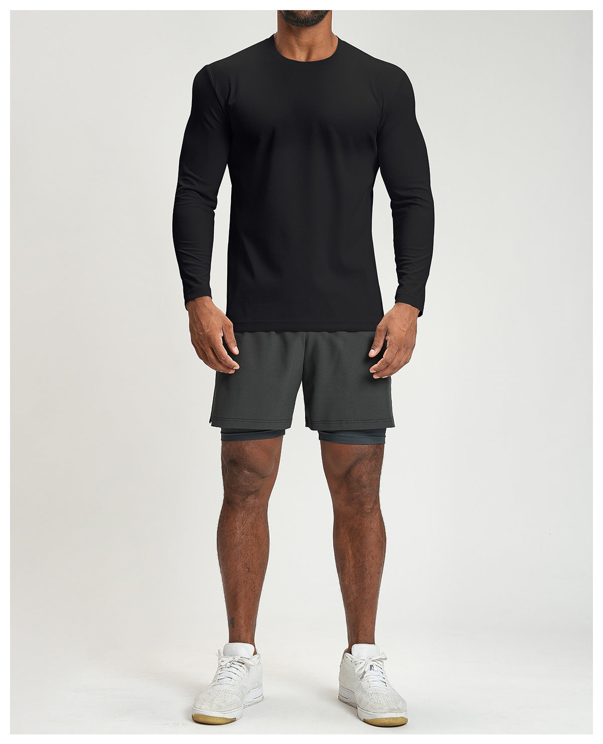 Men's Long Sleeve Breathable Athletic Shirt-thumbmail-12
