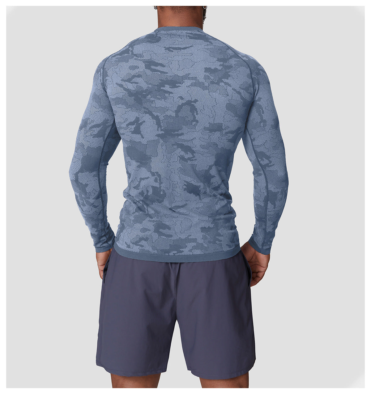 Men's Jacquard Seamless Long Sleeve Training Top-thumbmail-17