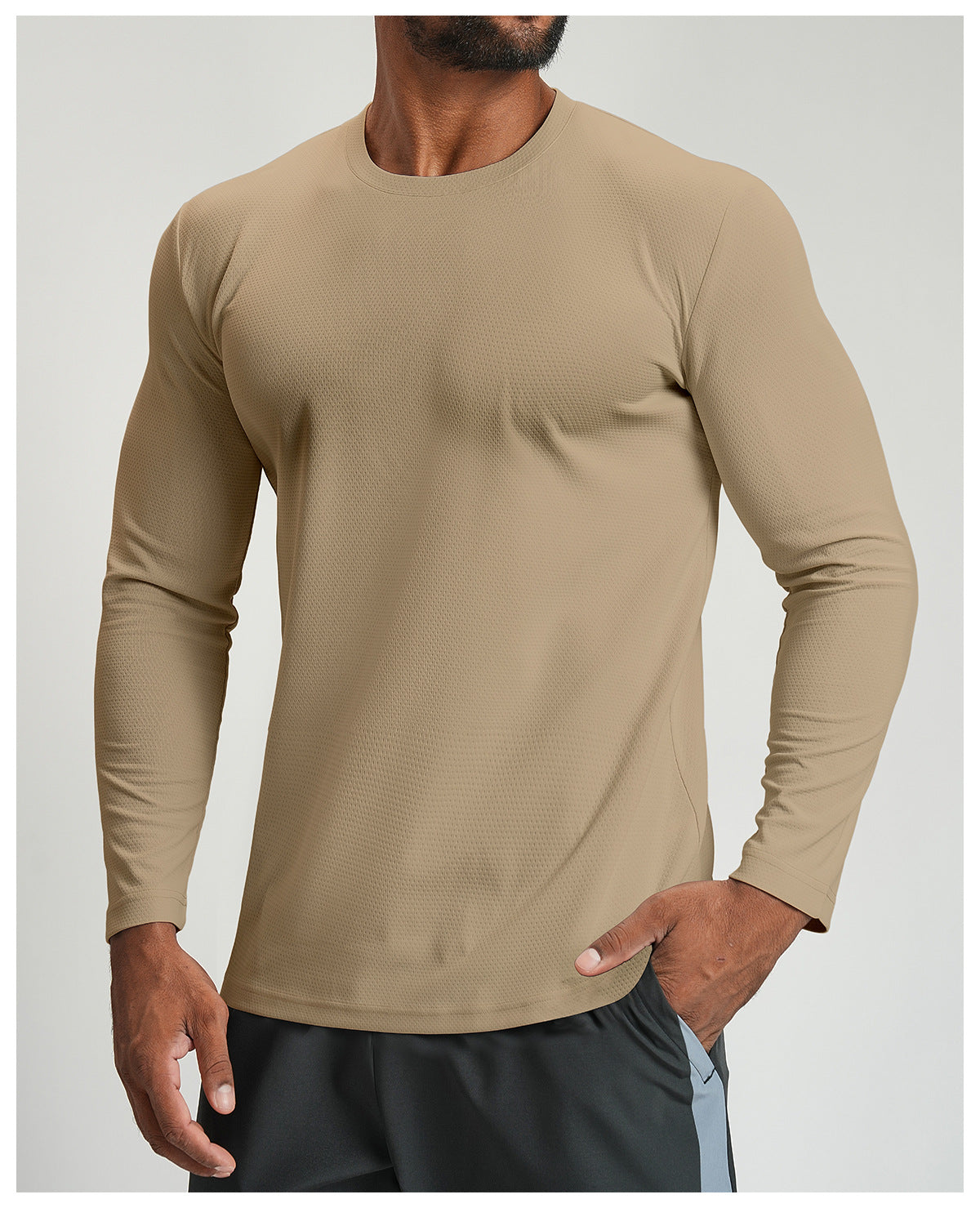 Men's Long Sleeve Breathable Athletic Shirt-thumbmail-18