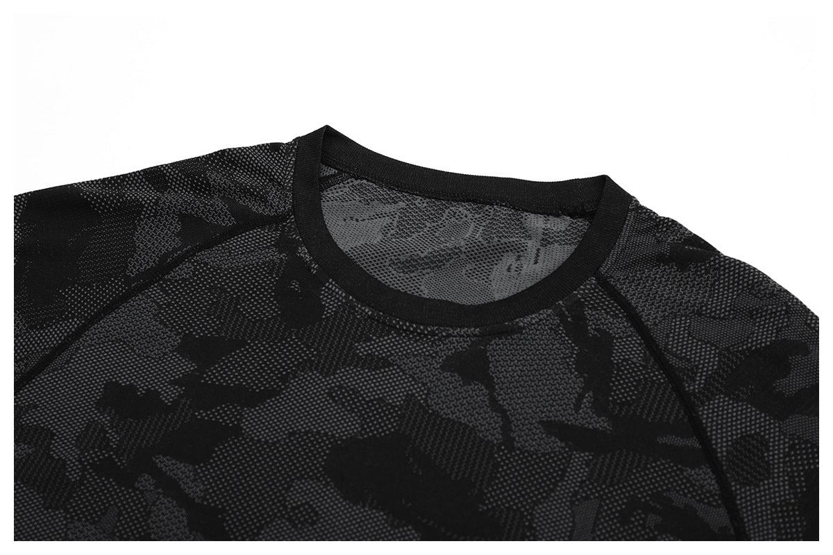 Men's Jacquard Seamless Long Sleeve Training Top-thumbmail-22