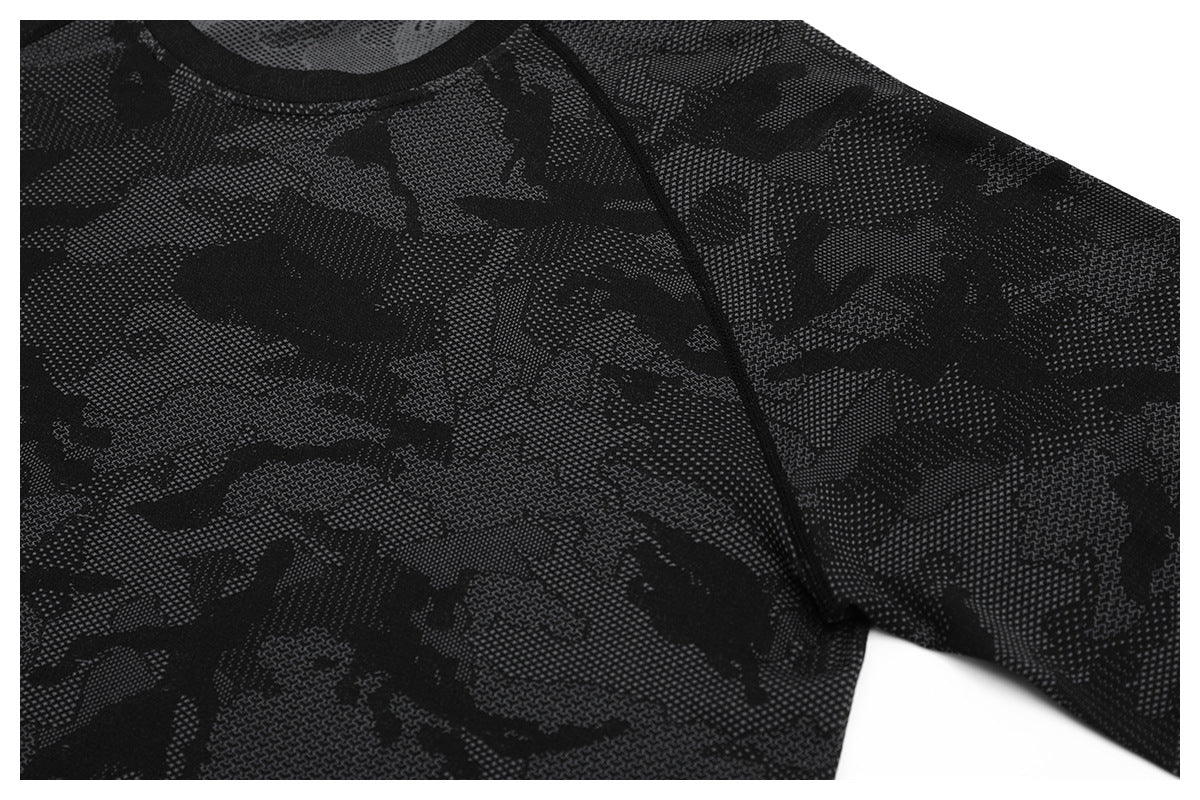 Men's Jacquard Seamless Long Sleeve Training Top-thumbmail-23