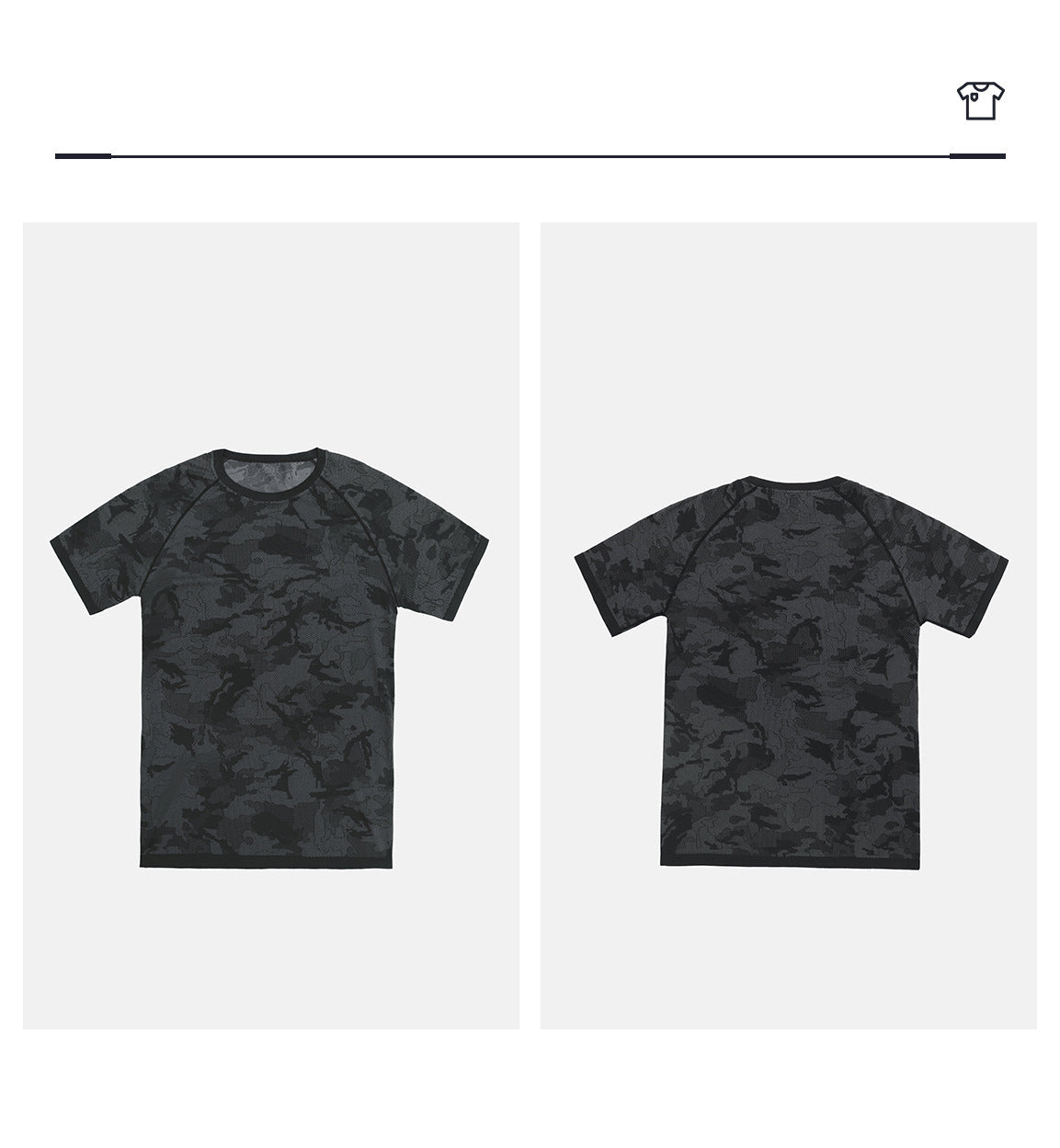 Men's Jacquard Seamless Short Sleeve Training Top-thumbmail-20