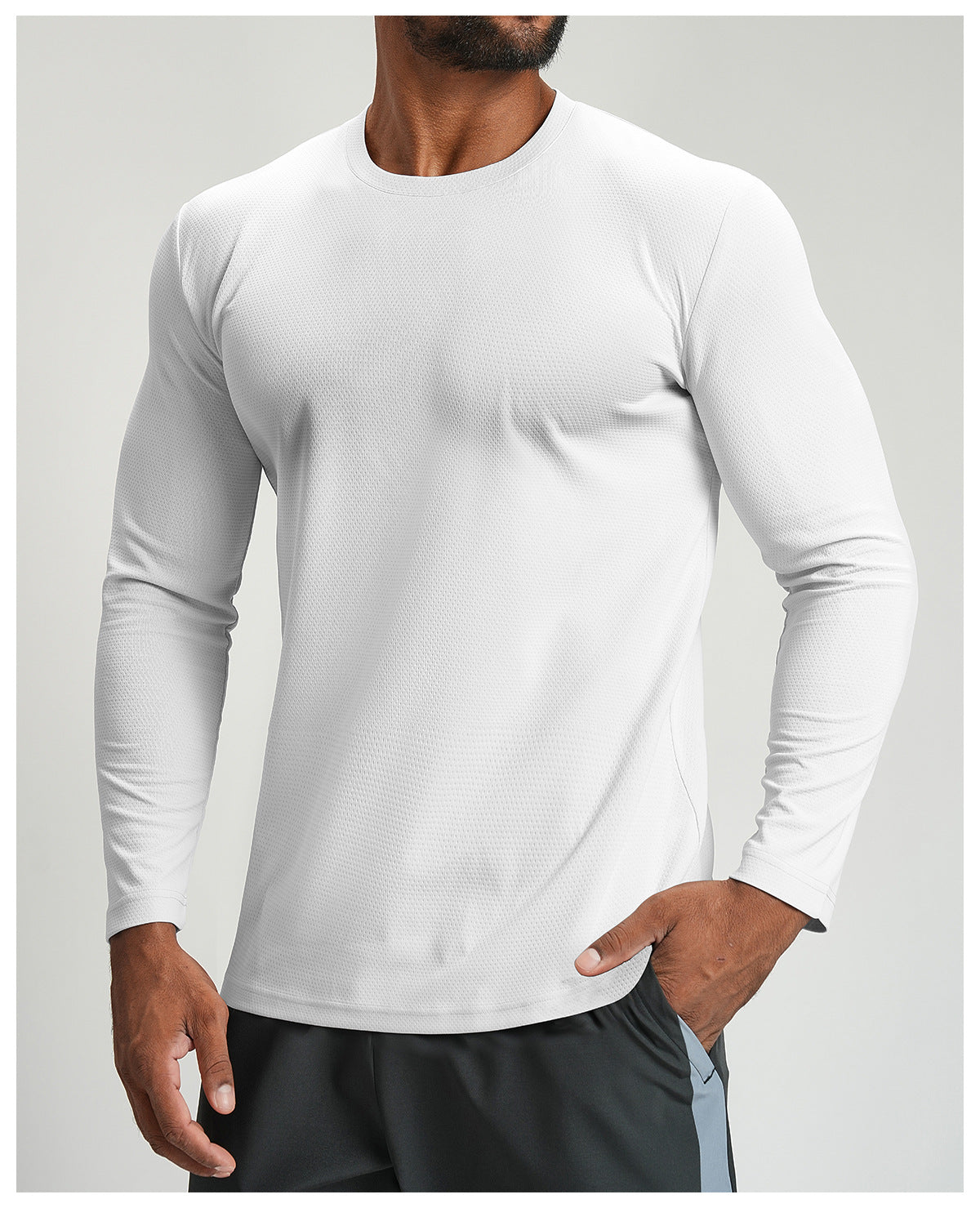 Men's Long Sleeve Breathable Athletic Shirt-thumbmail-23