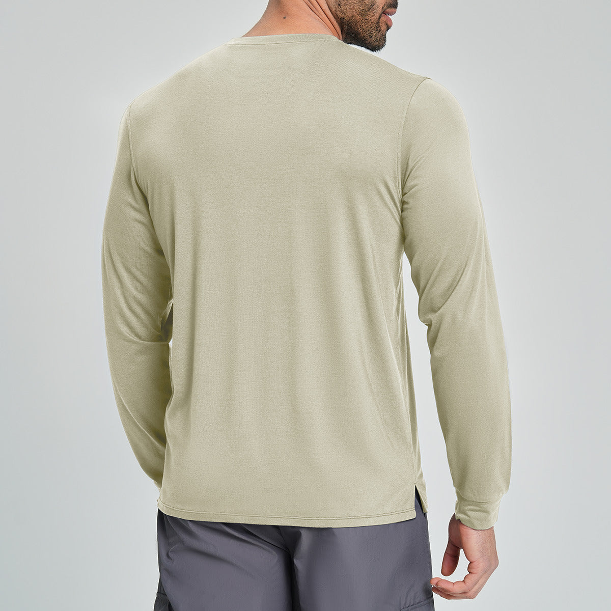 Men's Merino Wool Blend Long Sleeve Performance Shirt-thumbmail-4