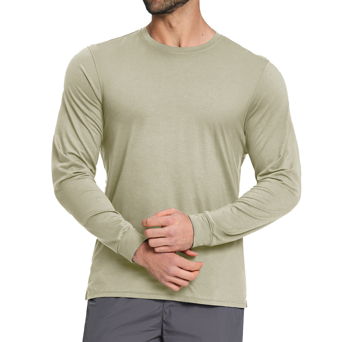 Men's Merino Wool Blend Long Sleeve Performance Shirt-thumbmail-6