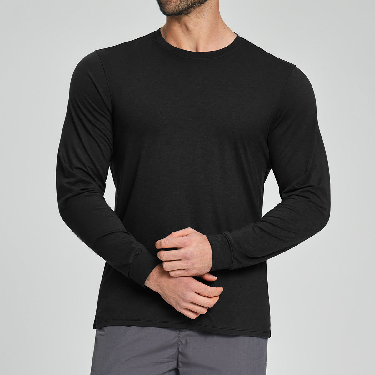 Men's Merino Wool Blend Long Sleeve Performance Shirt-thumbmail-7