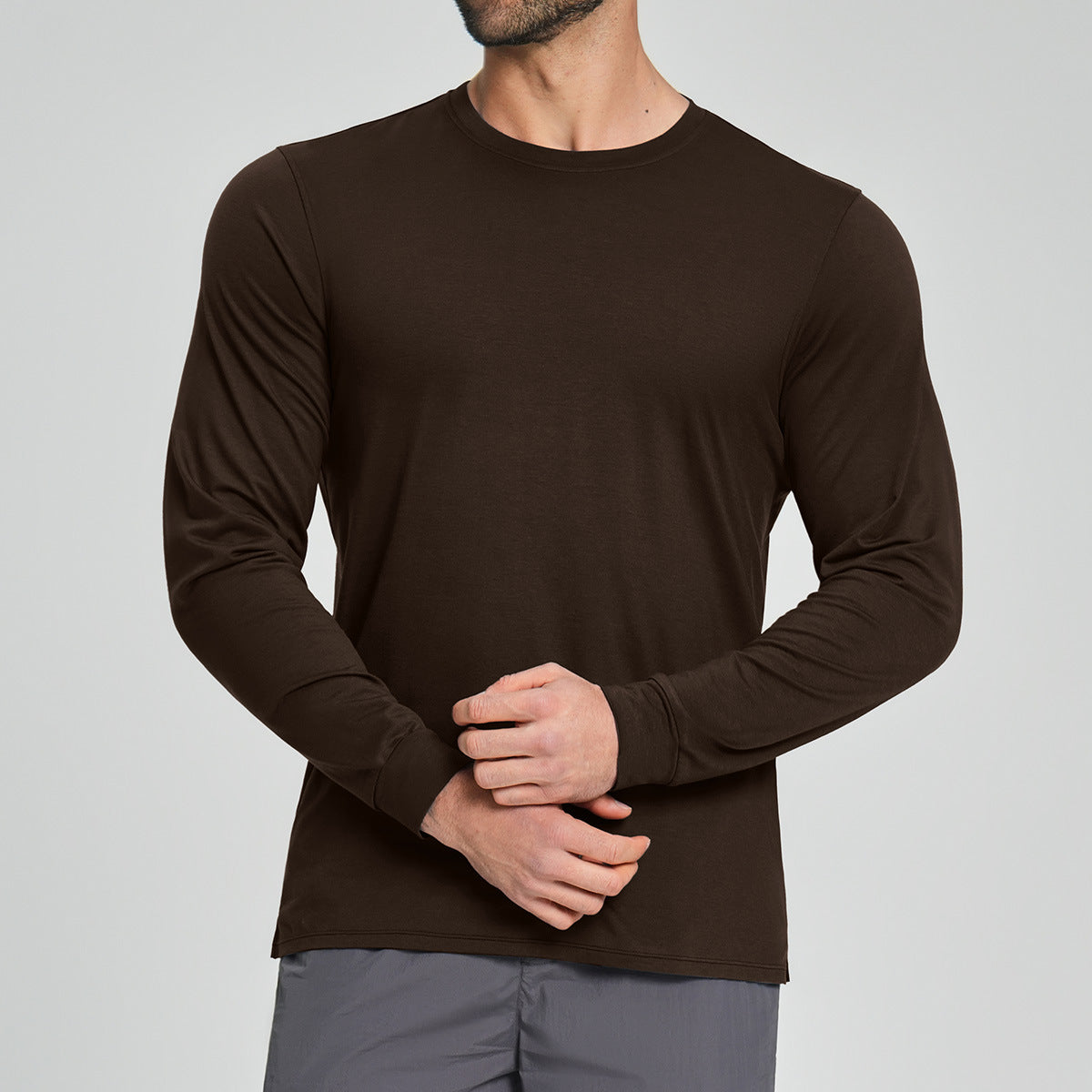 Men's Merino Wool Blend Long Sleeve Performance Shirt-thumbmail-9