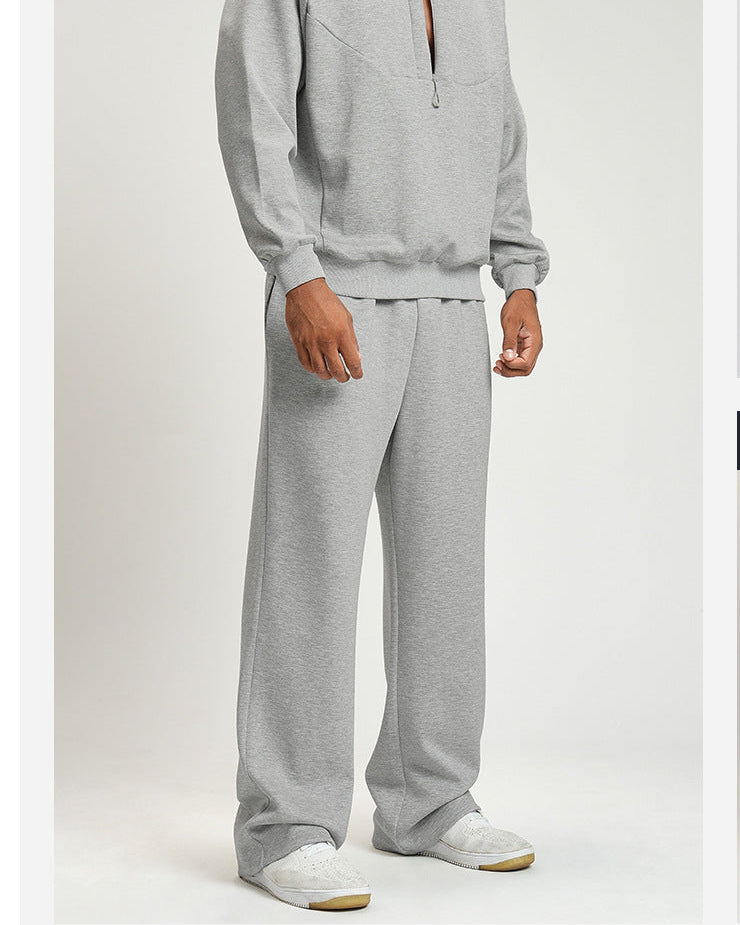 Men's Relaxed Fit Wide Leg Athletic Pants-thumbmail-5