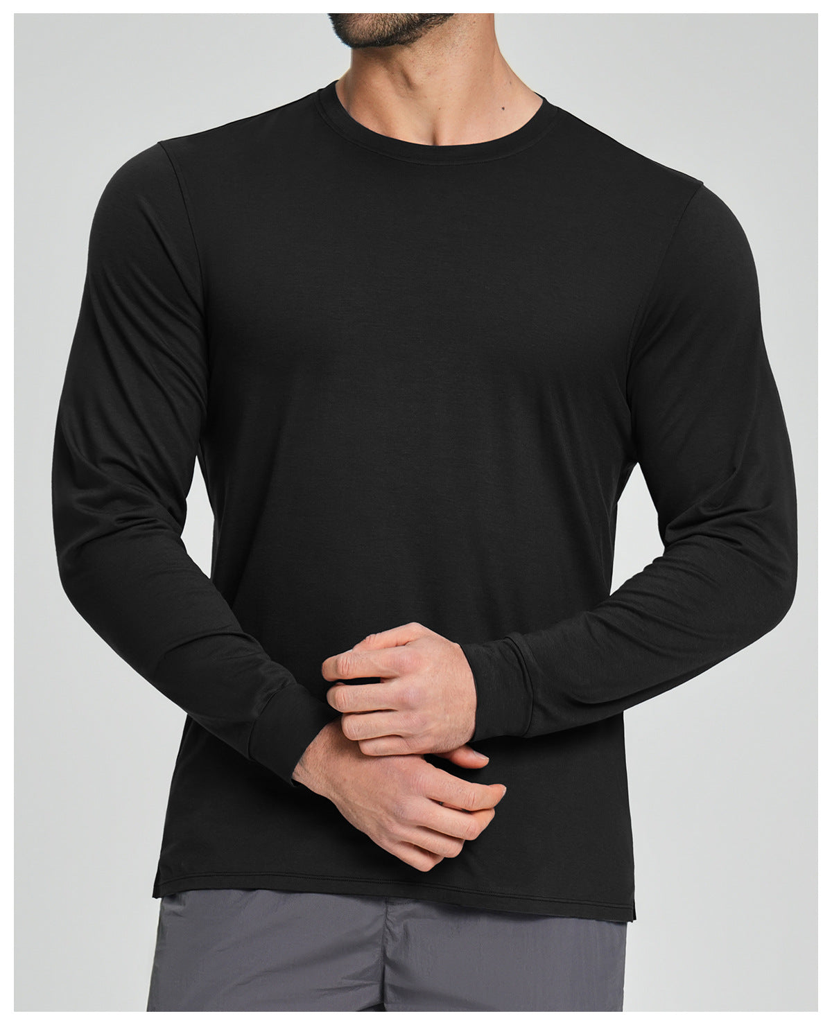 Men's Merino Wool Blend Long Sleeve Performance Shirt-thumbmail-13