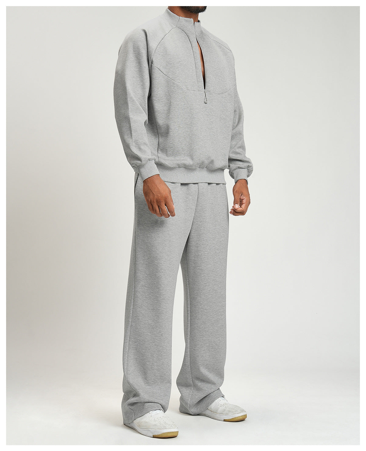 Men's Relaxed Fit Wide Leg Athletic Pants-thumbmail-4