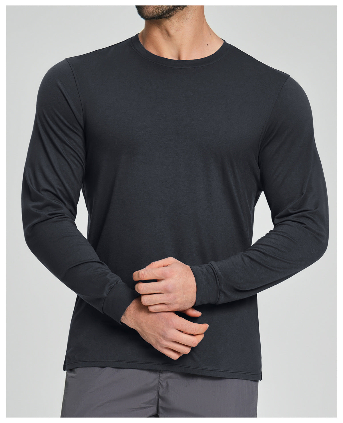 Men's Merino Wool Blend Long Sleeve Performance Shirt-thumbmail-23