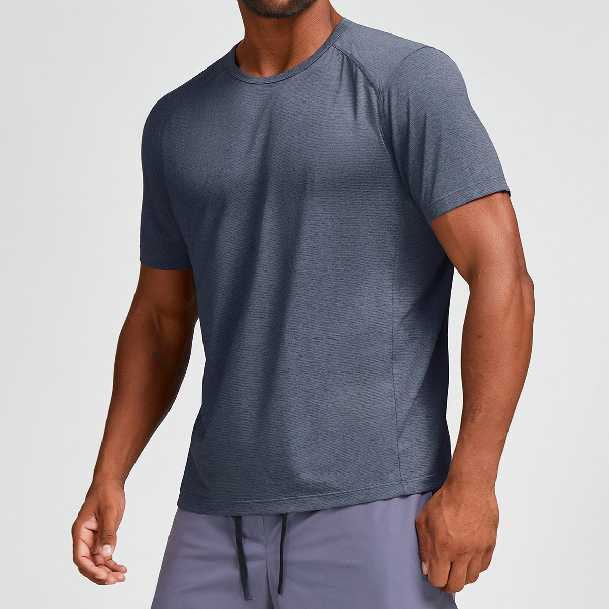 Men's Heathered Quick Dry Performance T-Shirt-thumbmail-3