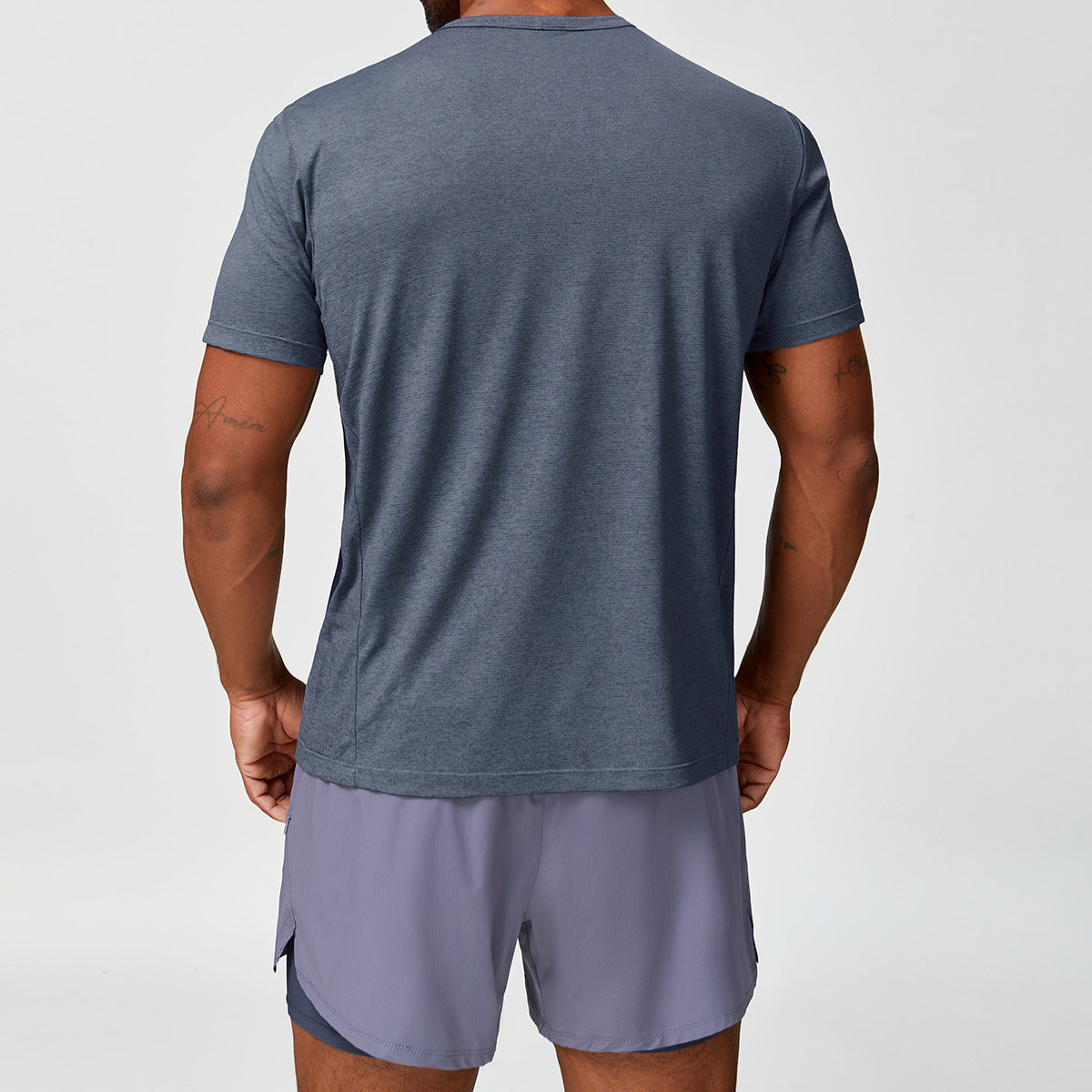 Men's Heathered Quick Dry Performance T-Shirt-thumbmail-4