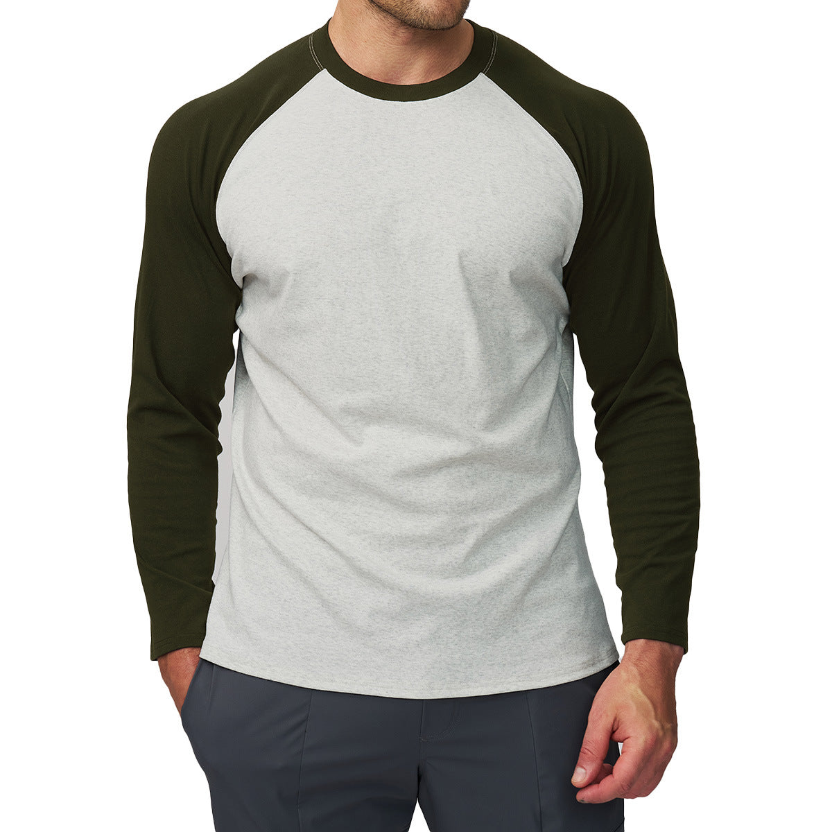 Men's Colorblock Raglan Sleeve Athletic T-Shirt-thumbmail-9