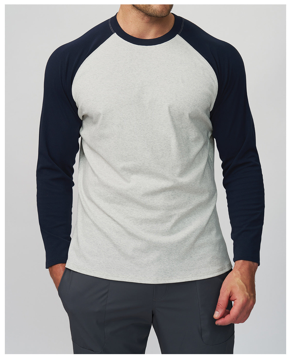 Men's Colorblock Raglan Sleeve Athletic T-Shirt-thumbmail-14