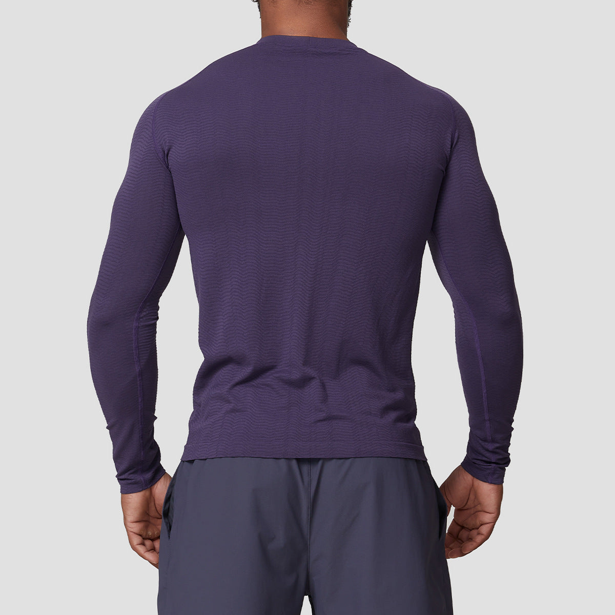 Men's Seamless Jacquard Long Sleeve Performance Shirt-thumbmail-4