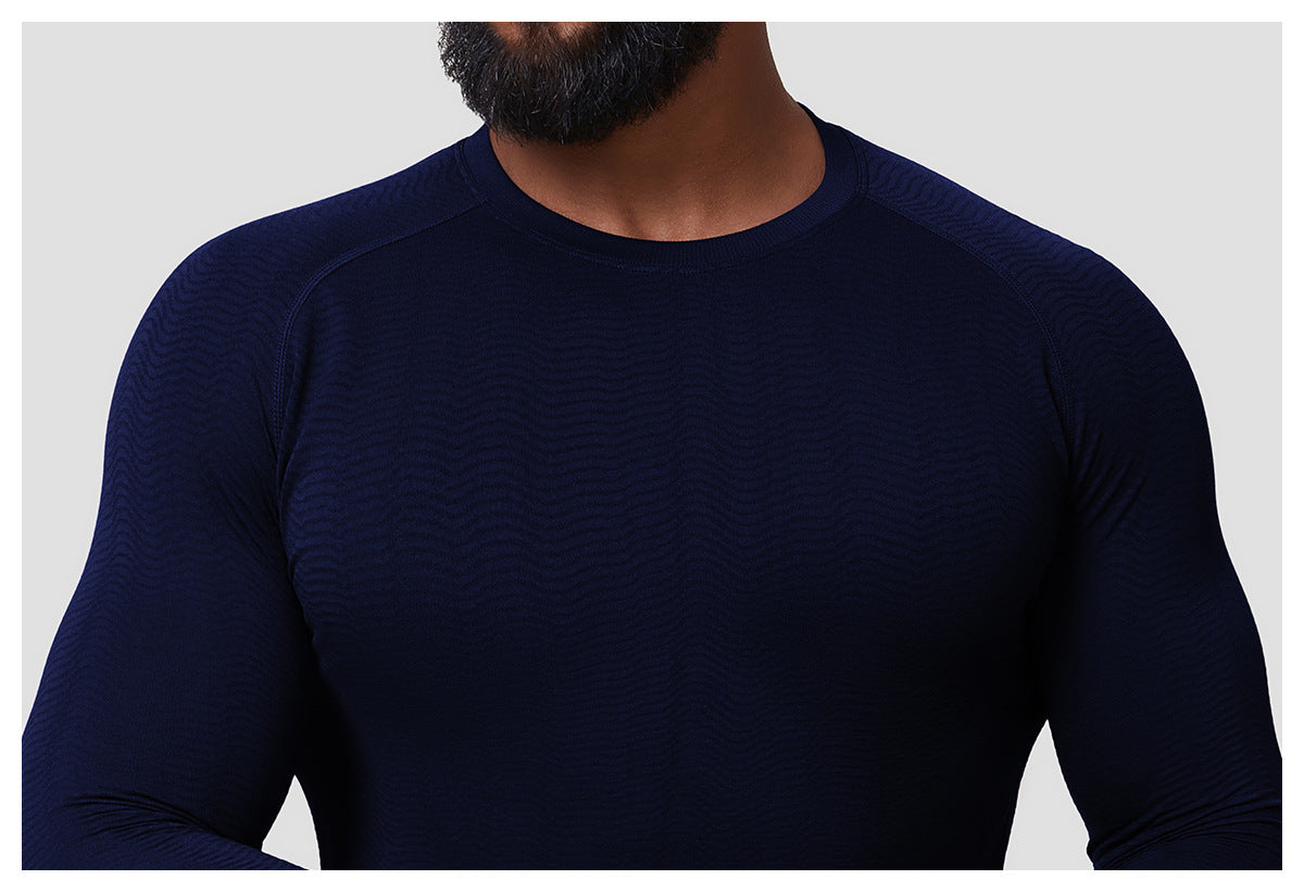 Men's Seamless Jacquard Long Sleeve Performance Shirt-thumbmail-10