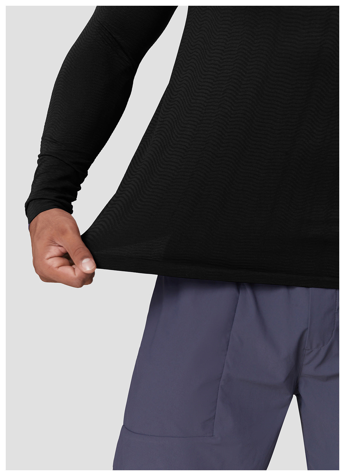 Men's Seamless Jacquard Long Sleeve Performance Shirt-thumbmail-16
