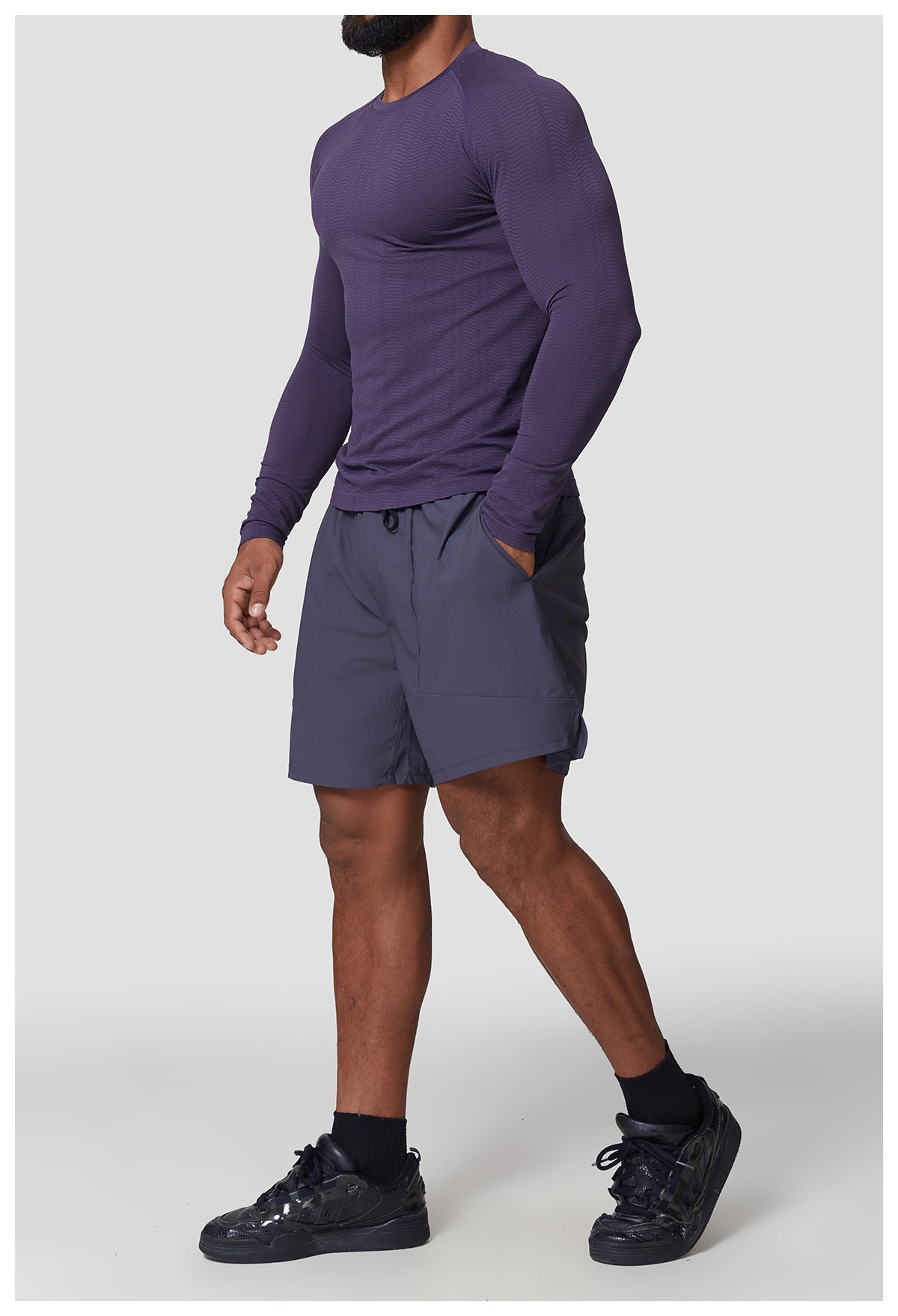 Men's Seamless Jacquard Long Sleeve Performance Shirt-thumbmail-18