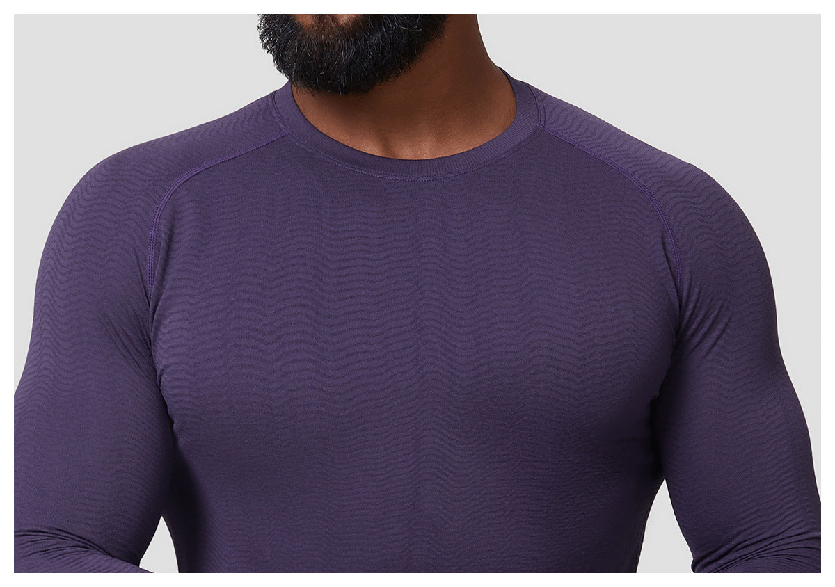 Men's Seamless Jacquard Long Sleeve Performance Shirt-thumbmail-20