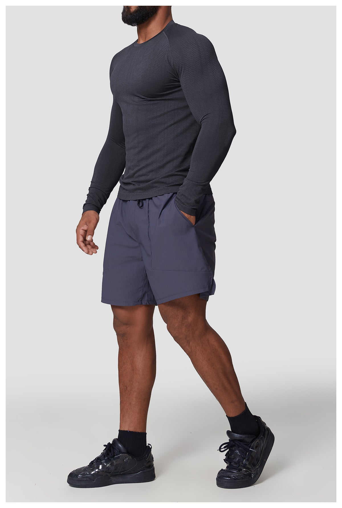 Men's Seamless Jacquard Long Sleeve Performance Shirt-thumbmail-23