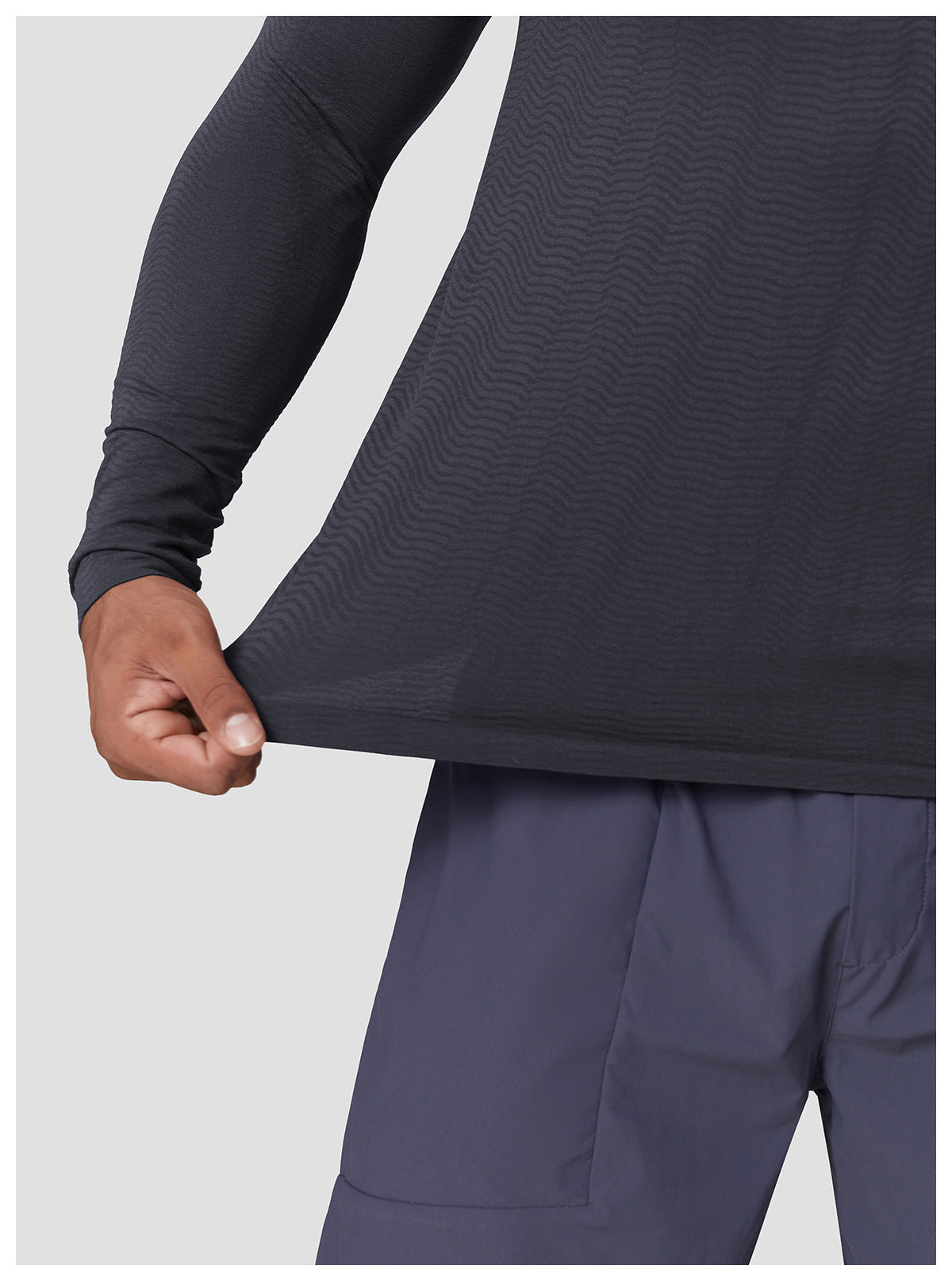 Men's Seamless Jacquard Long Sleeve Performance Shirt-thumbmail-26