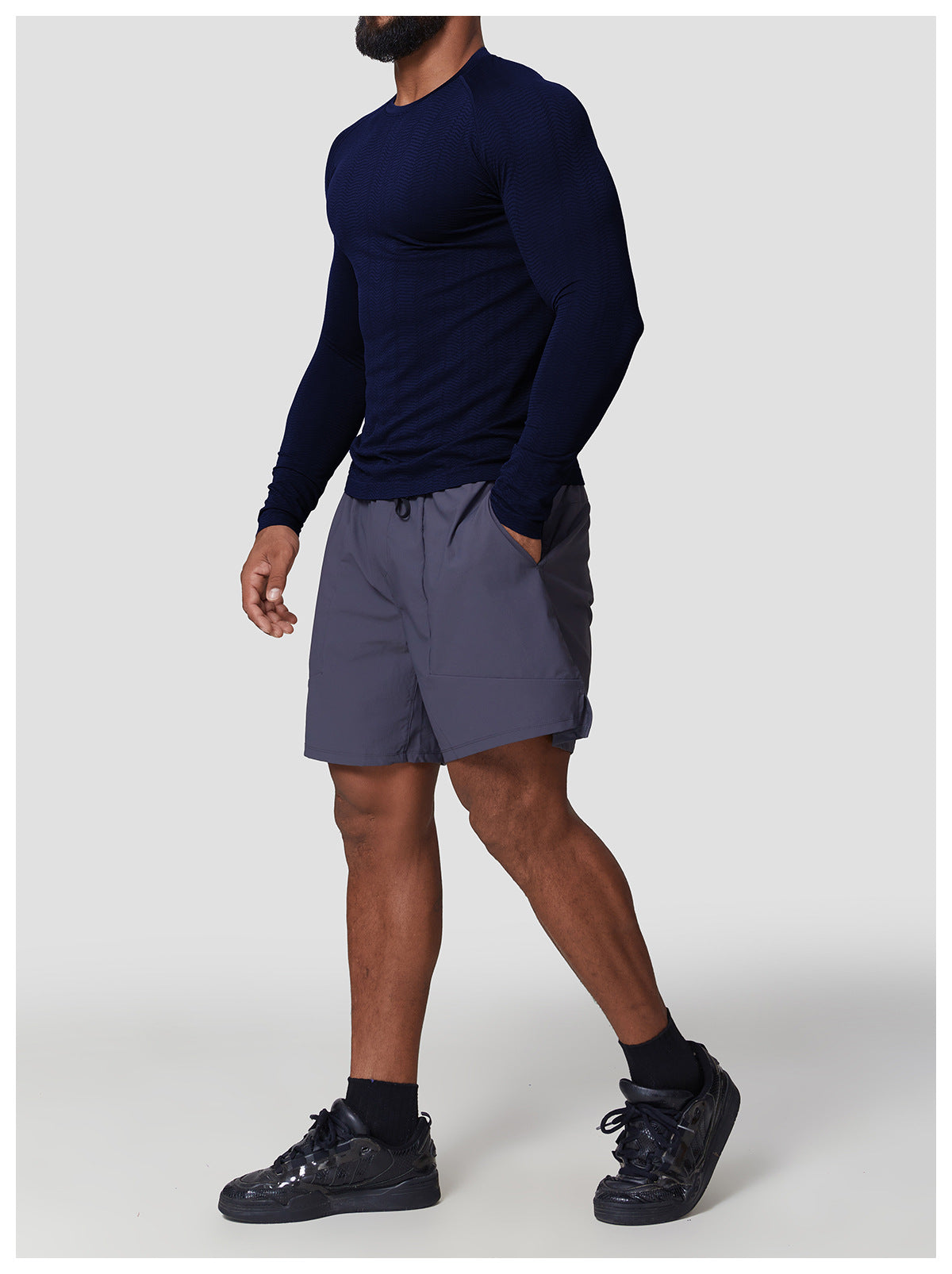 Men's Seamless Jacquard Long Sleeve Performance Shirt-thumbmail-28