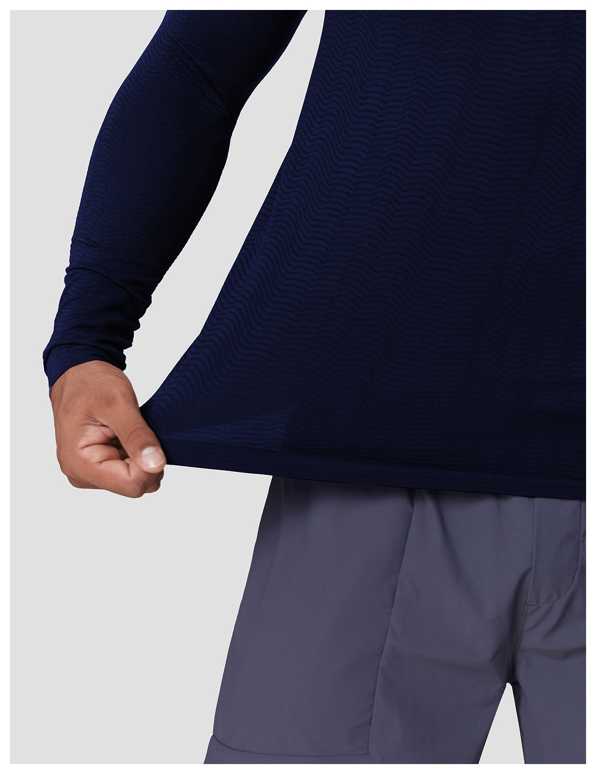 Men's Seamless Jacquard Long Sleeve Performance Shirt-thumbmail-30