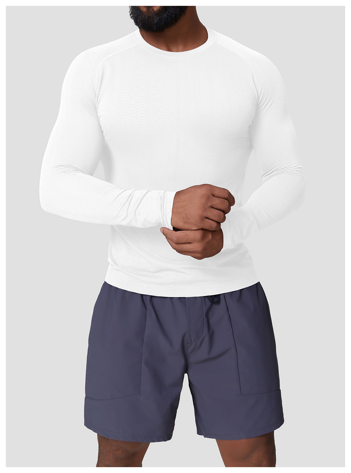 Men's Seamless Jacquard Long Sleeve Performance Shirt-thumbmail-32