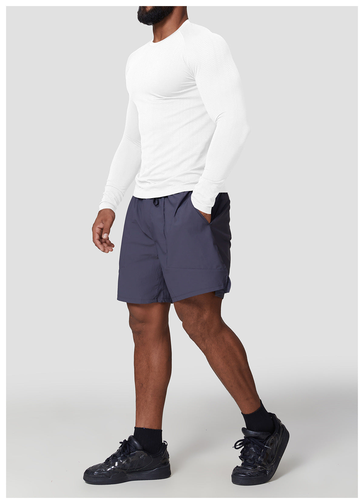 Men's Seamless Jacquard Long Sleeve Performance Shirt-thumbmail-33