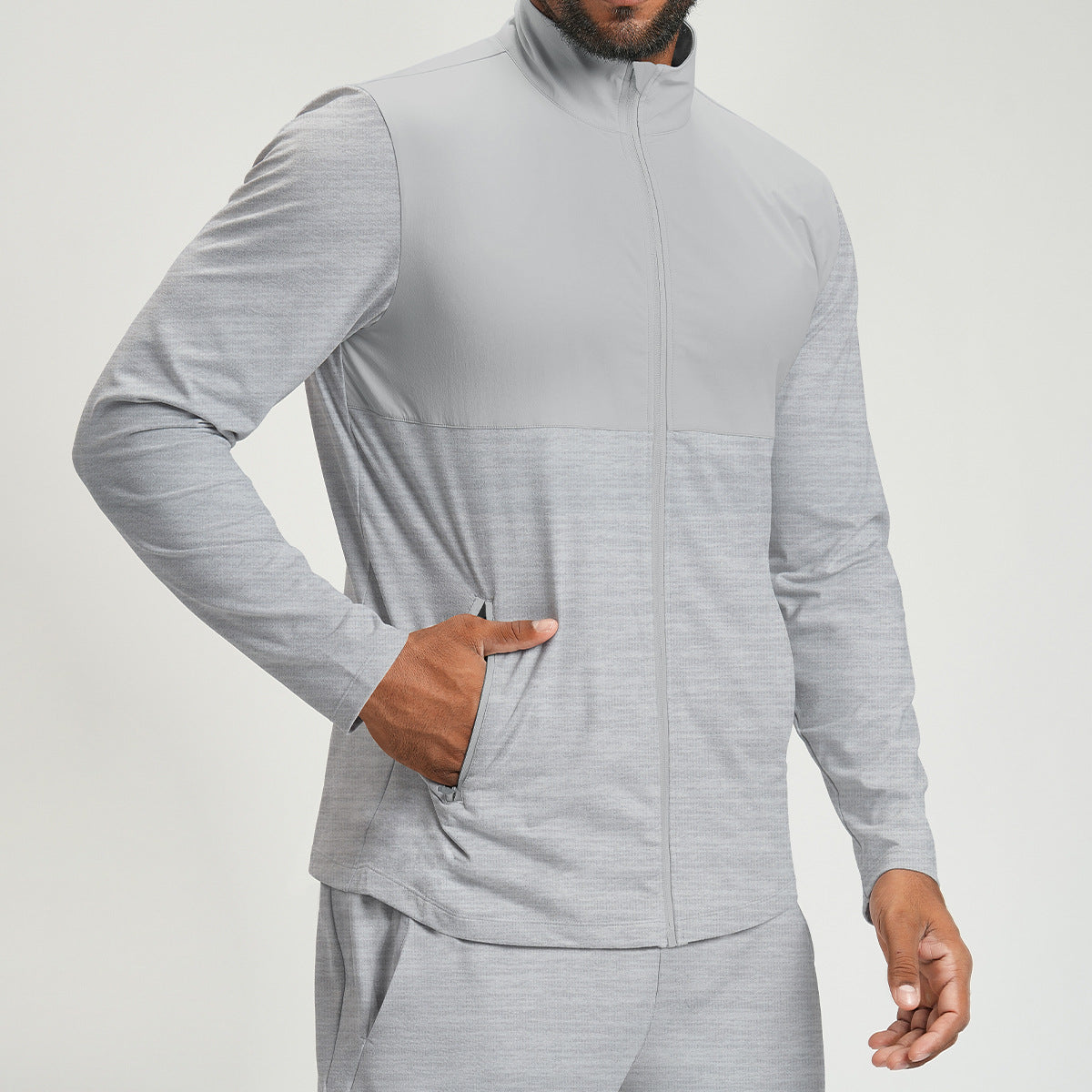Men's Full Zip Athletic Training Jacket-thumbmail-2