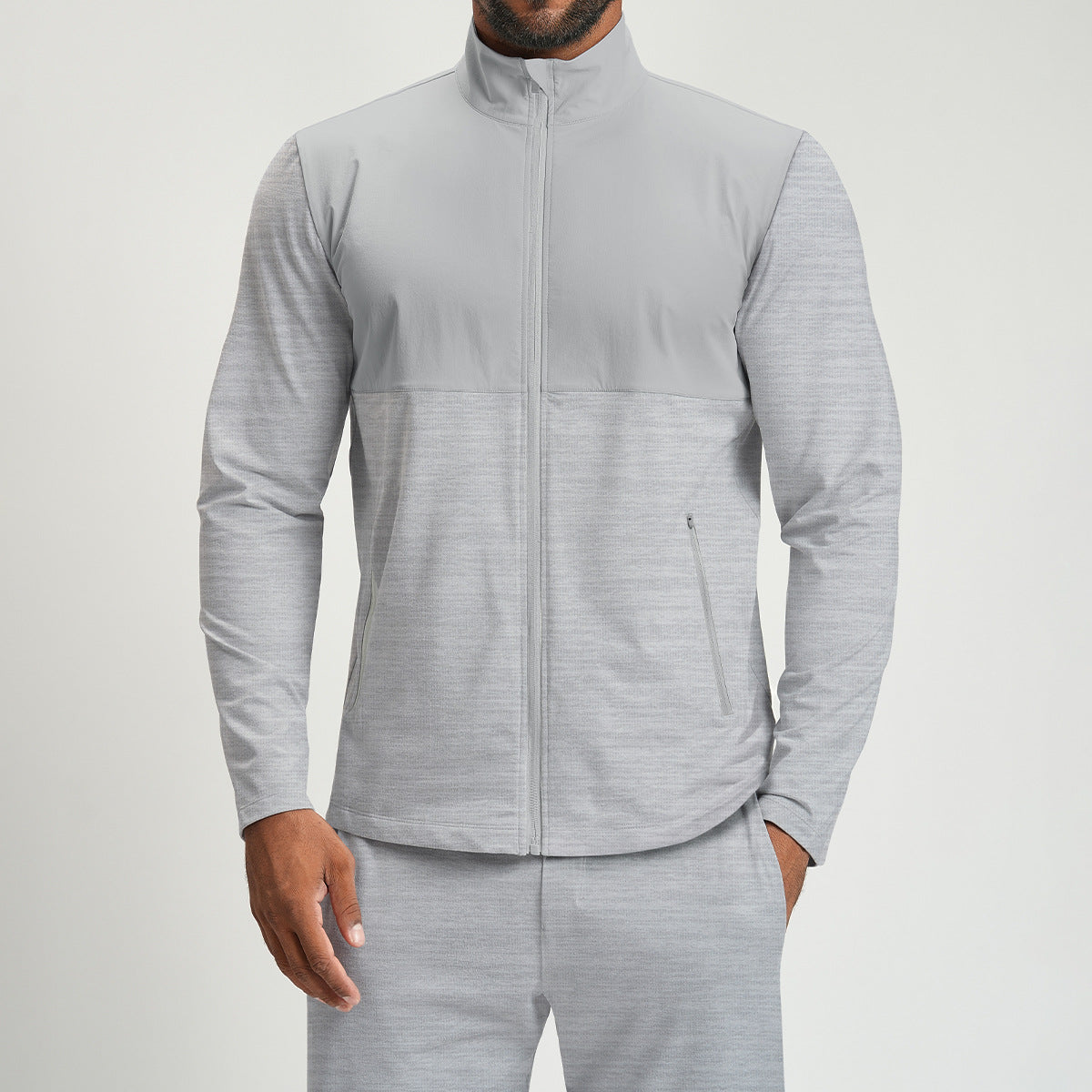 Men's Full Zip Athletic Training Jacket-thumbmail-3