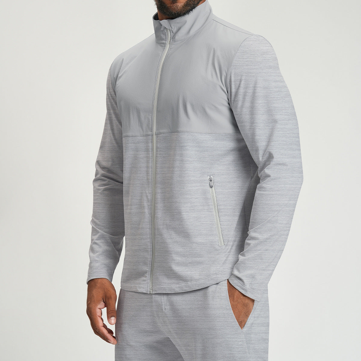 Men's Full Zip Athletic Training Jacket-thumbmail-5