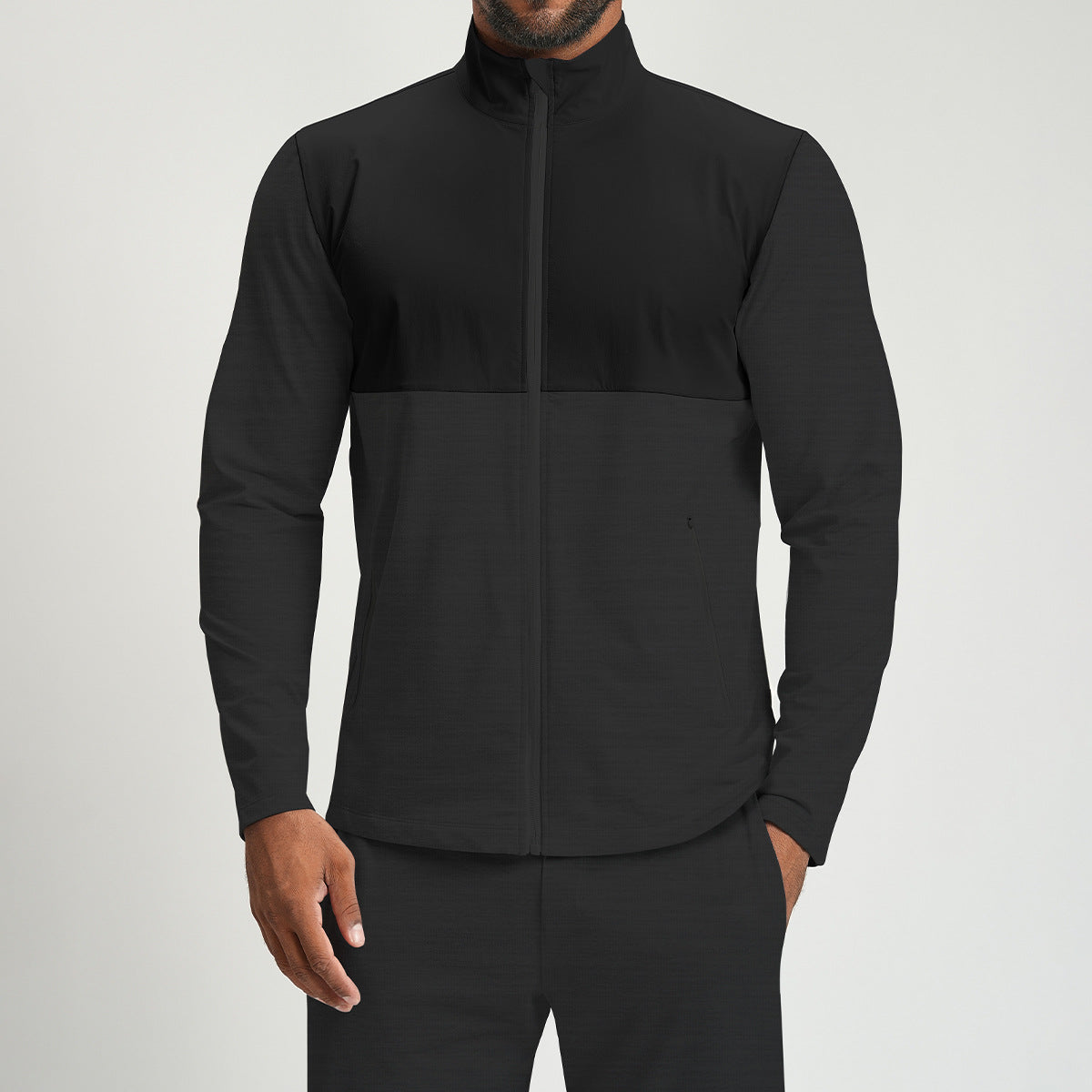 Men's Full Zip Athletic Training Jacket-thumbmail-8