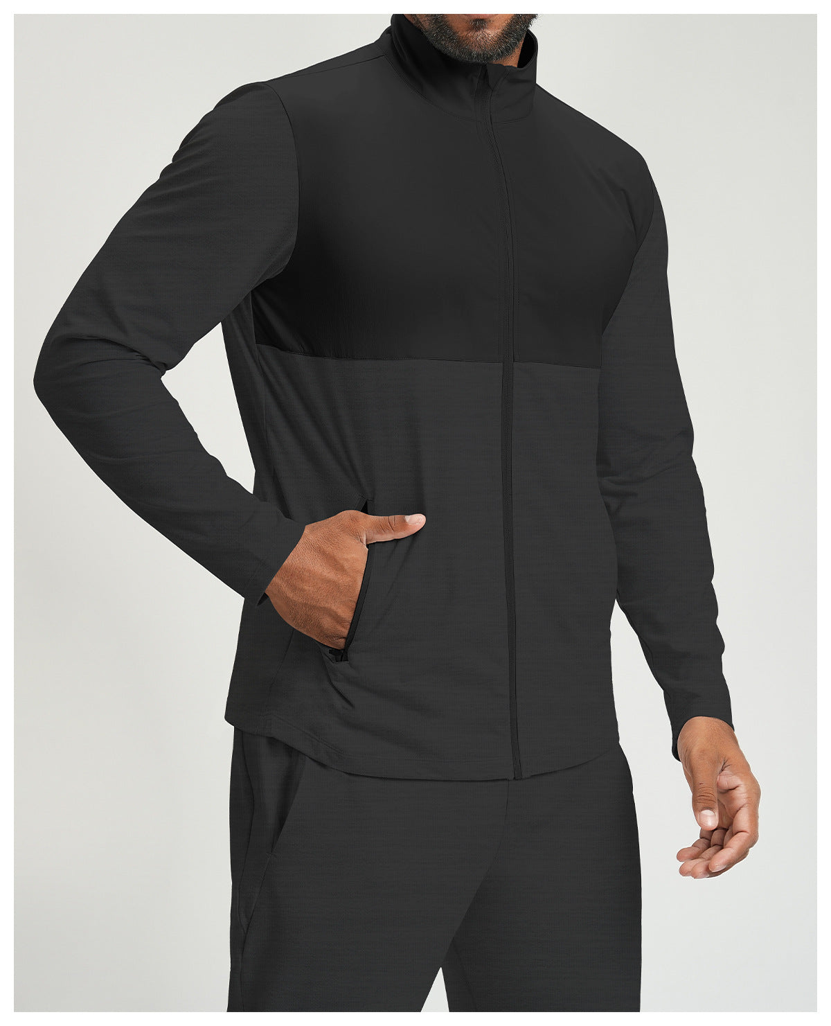 Men's Full Zip Athletic Training Jacket-thumbmail-14