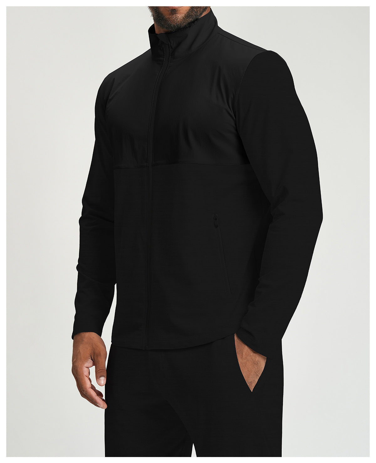 Men's Full Zip Athletic Training Jacket-thumbmail-17