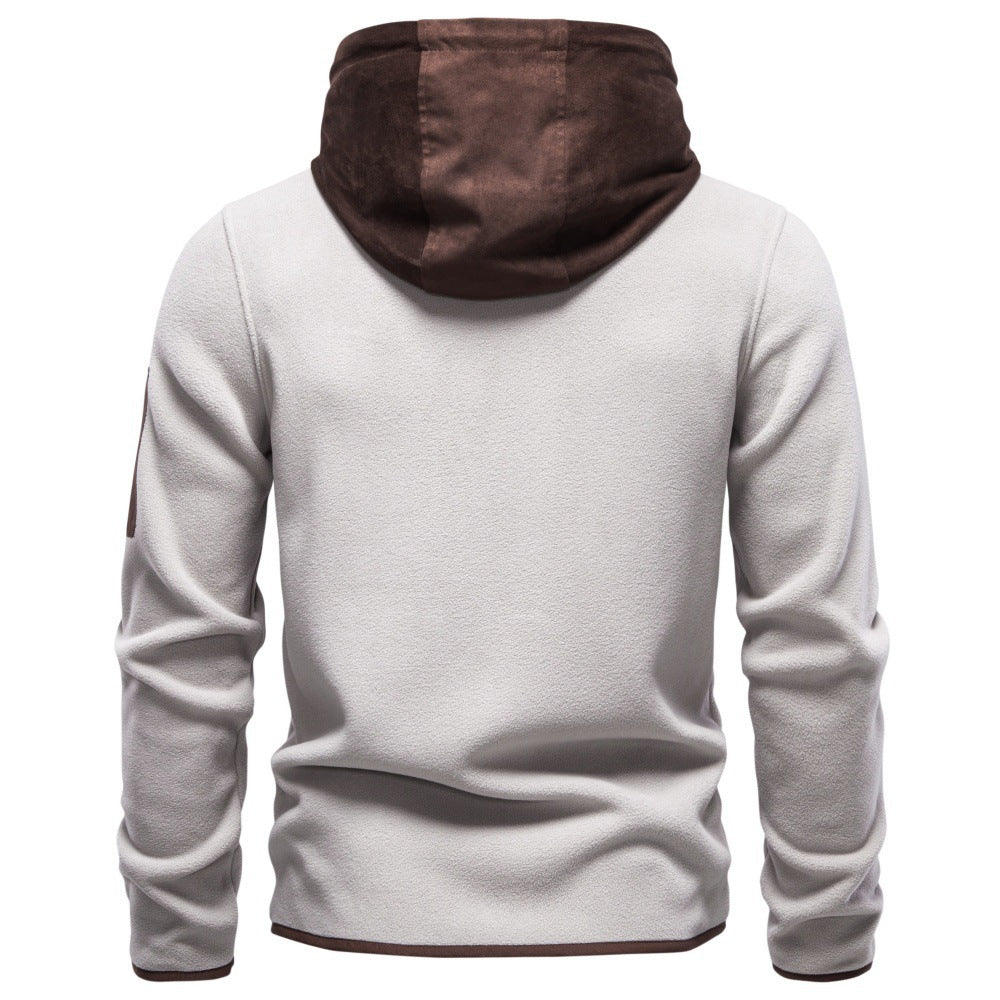 Men's Colorblock Fleece Full Zip Hoodie-thumbmail-2