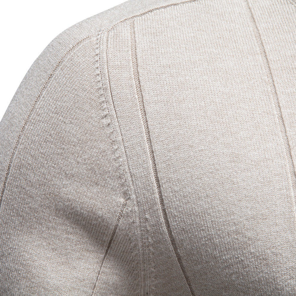 Men's Ribbed Slim Fit Turtleneck Sweater-thumbmail-2