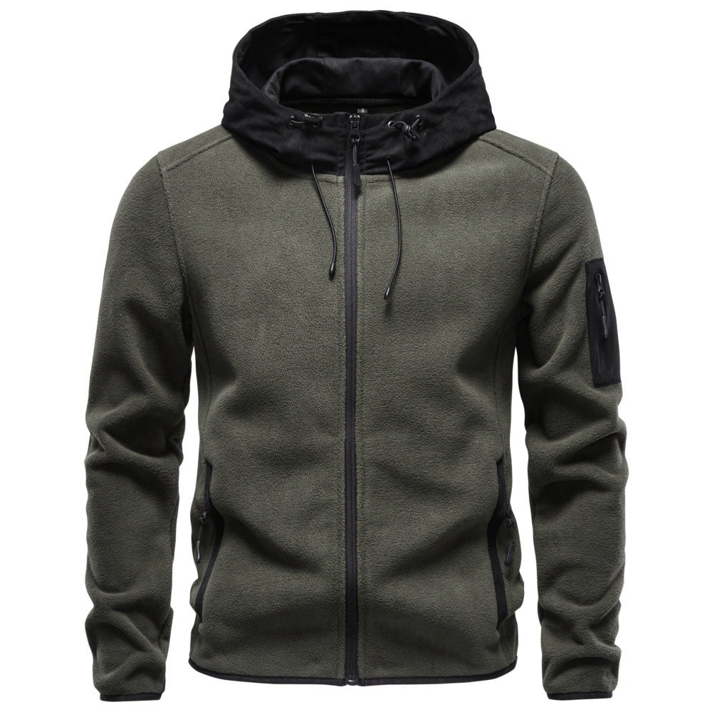 Men's Colorblock Fleece Full Zip Hoodie-thumbmail-7