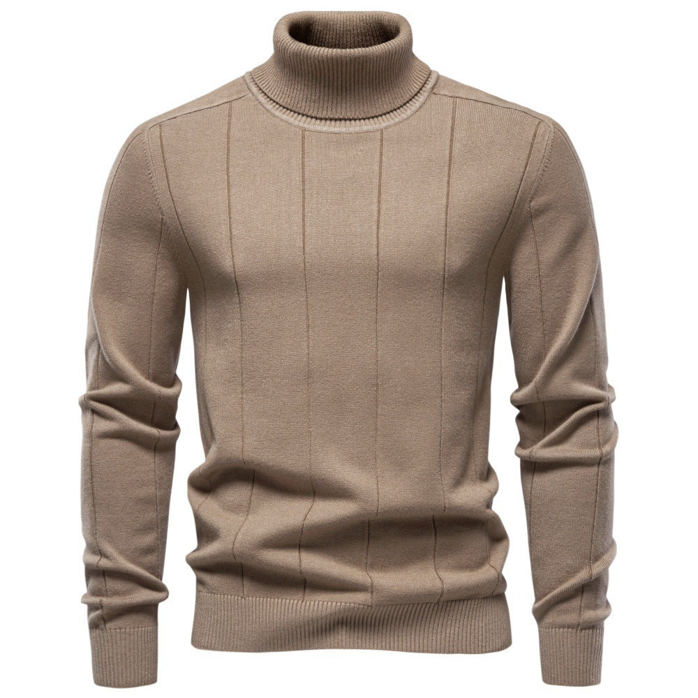 Men's Ribbed Slim Fit Turtleneck Sweater-thumbmail-8