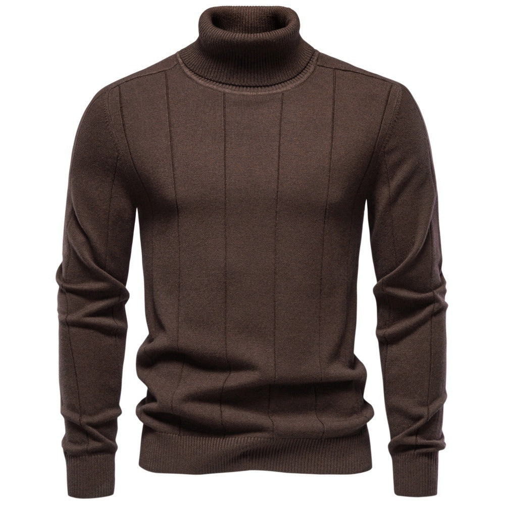 Men's Ribbed Slim Fit Turtleneck Sweater-thumbmail-11