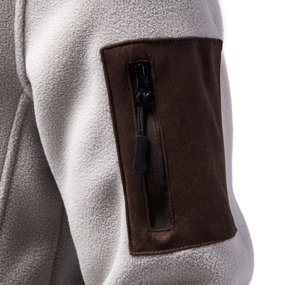 Men's Colorblock Fleece Full Zip Hoodie-thumbmail-15