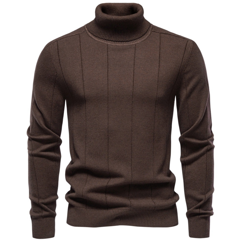Men's Ribbed Slim Fit Turtleneck Sweater-thumbmail-15